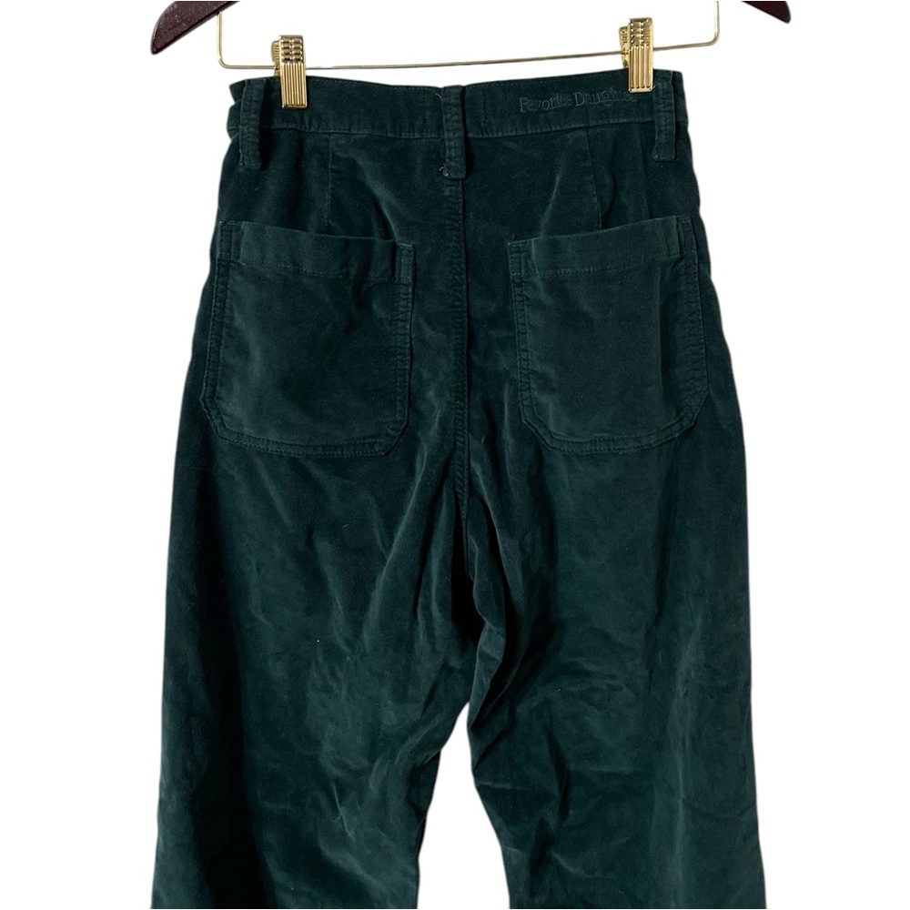 FAVORITE DAUGHTER Misha Super High Rise Wide Leg Hayward Green Corduroy Pants - Picture 5 of 8